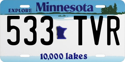 MN license plate 533TVR