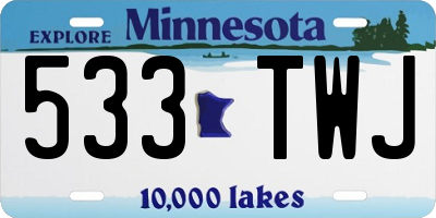 MN license plate 533TWJ