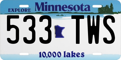 MN license plate 533TWS