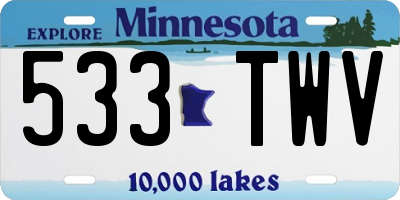 MN license plate 533TWV
