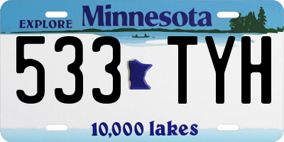 MN license plate 533TYH