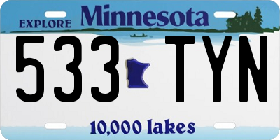 MN license plate 533TYN