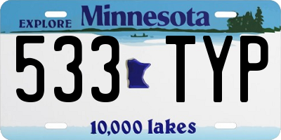 MN license plate 533TYP