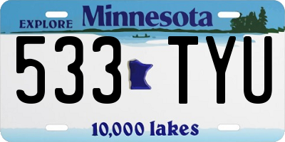 MN license plate 533TYU