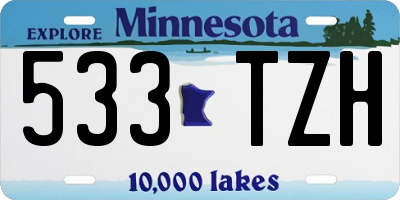 MN license plate 533TZH
