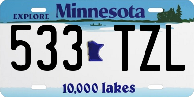 MN license plate 533TZL