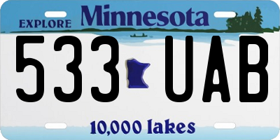 MN license plate 533UAB