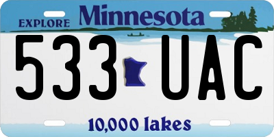 MN license plate 533UAC