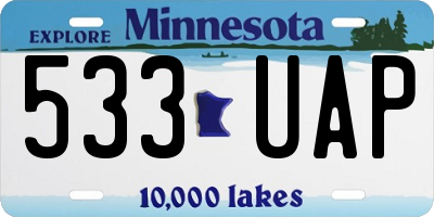 MN license plate 533UAP