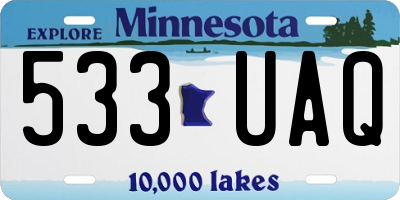 MN license plate 533UAQ