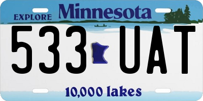 MN license plate 533UAT