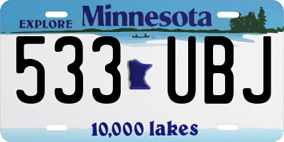MN license plate 533UBJ