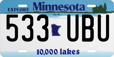MN license plate 533UBU