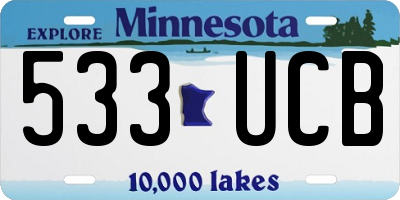 MN license plate 533UCB