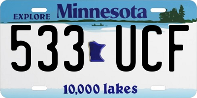 MN license plate 533UCF