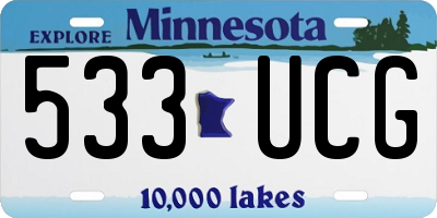 MN license plate 533UCG