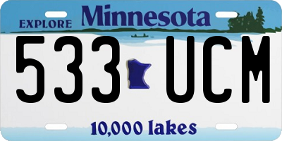 MN license plate 533UCM