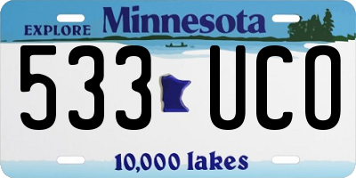 MN license plate 533UCO