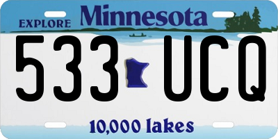 MN license plate 533UCQ