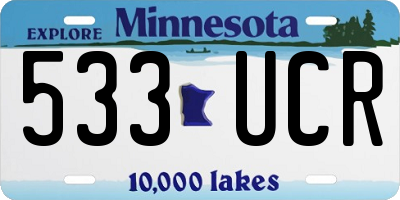 MN license plate 533UCR