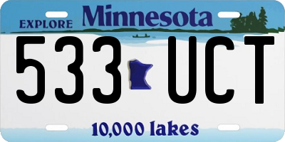 MN license plate 533UCT