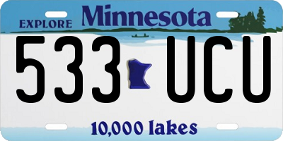 MN license plate 533UCU