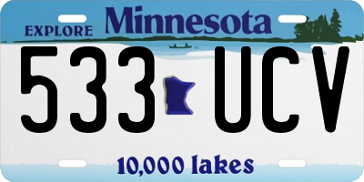 MN license plate 533UCV