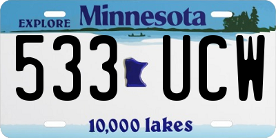 MN license plate 533UCW