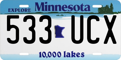 MN license plate 533UCX