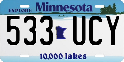 MN license plate 533UCY