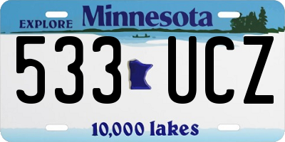 MN license plate 533UCZ