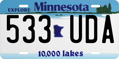 MN license plate 533UDA