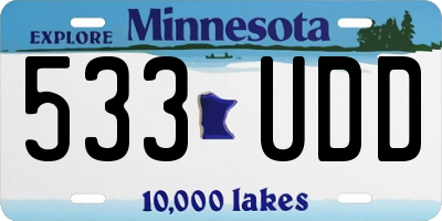 MN license plate 533UDD