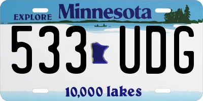 MN license plate 533UDG