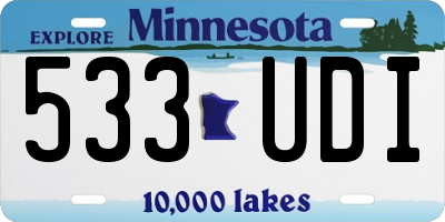 MN license plate 533UDI