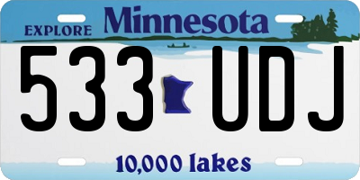 MN license plate 533UDJ