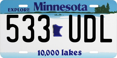 MN license plate 533UDL