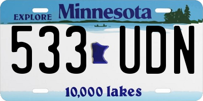 MN license plate 533UDN