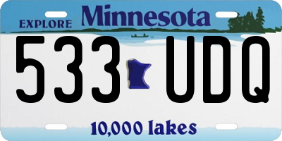 MN license plate 533UDQ