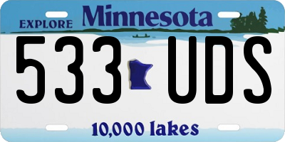 MN license plate 533UDS