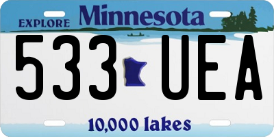 MN license plate 533UEA