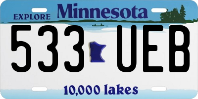 MN license plate 533UEB