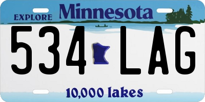 MN license plate 534LAG