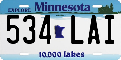 MN license plate 534LAI
