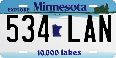 MN license plate 534LAN