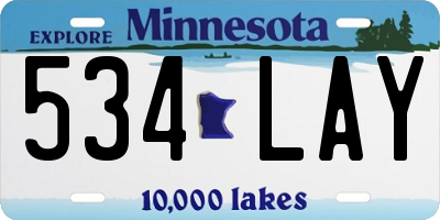 MN license plate 534LAY