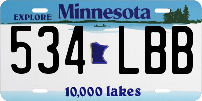 MN license plate 534LBB