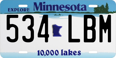 MN license plate 534LBM
