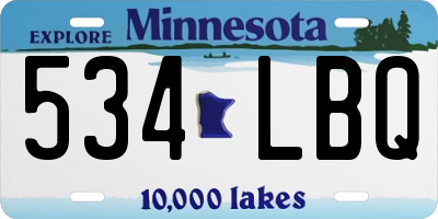 MN license plate 534LBQ