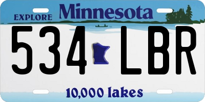MN license plate 534LBR
